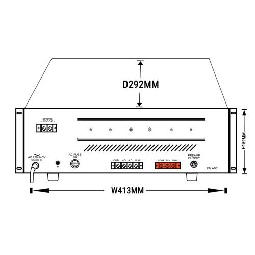 MIA 120U P.A Medium Power Mixer Amplifier